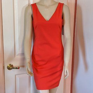 Blood orange mini dress from Zara Basic Collection